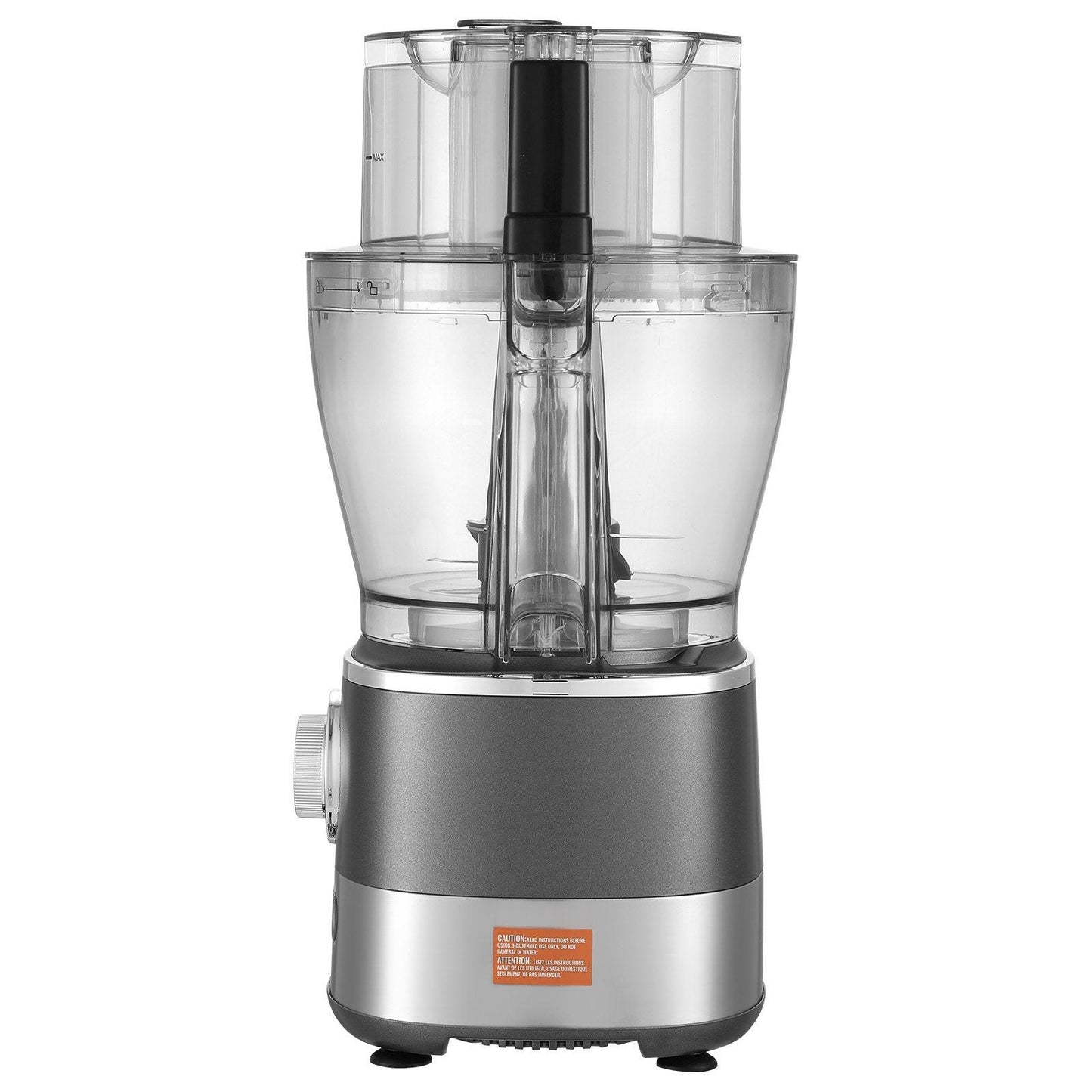 VEVOR Food Processor, 14-Cup Vegetable Chopper for Chopping, Mixing, Slicing, Puree, and Kneading Dough, 650 Watt Stainless Steel Blade Professional Electric Food Chopper, Easy Assembly & Clean, Gray
