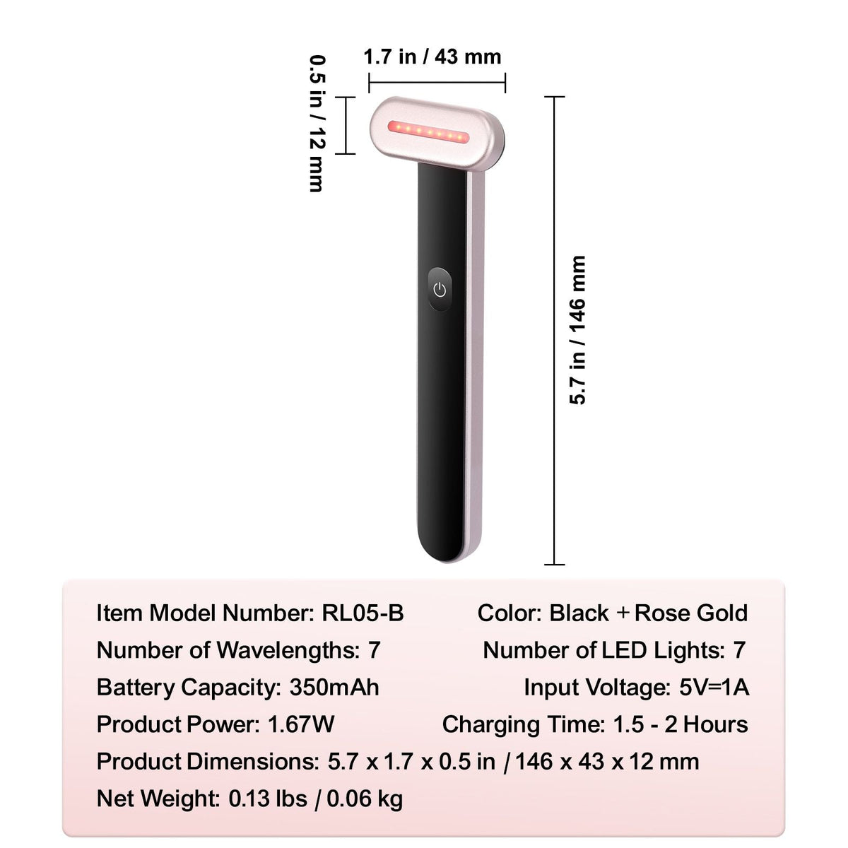 Red Light Therapy Wand for Face, 7-Color LED Facial Wand Red Light Therapy Device with Heatig Therapy| Microcurrent Vibrating Massage, Portable LED Beauty Wand for Face, Neck