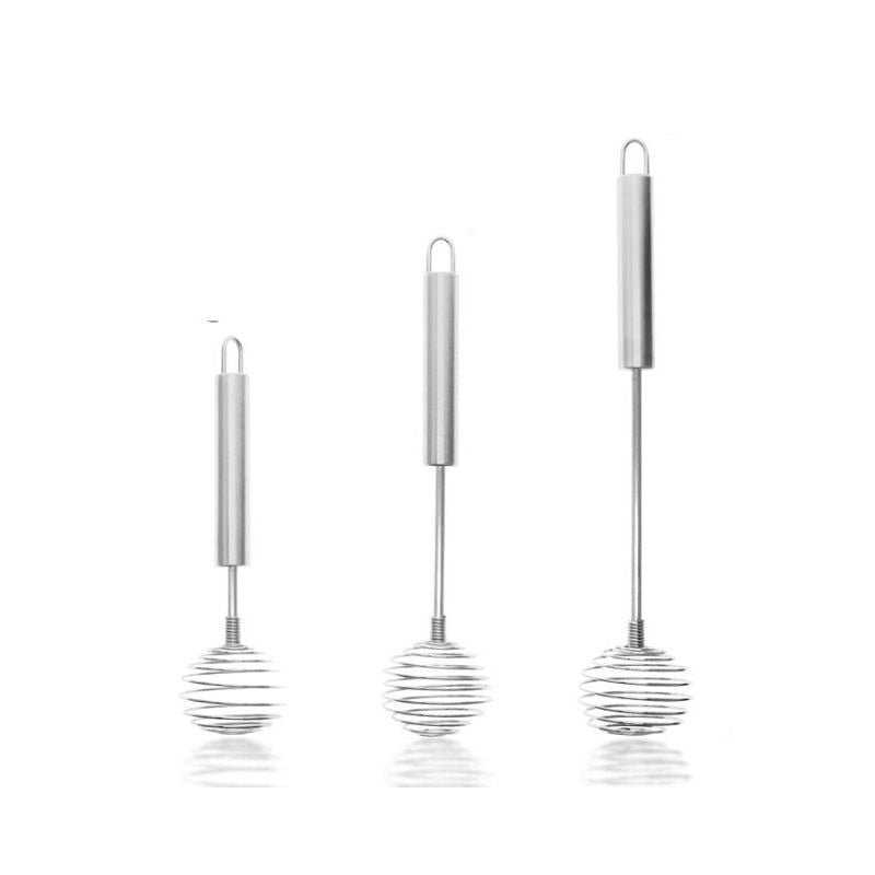 Spiral Egg Whisk Stainless Steel Lightweight N on-T oxic Kitchen Gadget Manual Blender Hand Whisk for Baking Beverage Cooking
