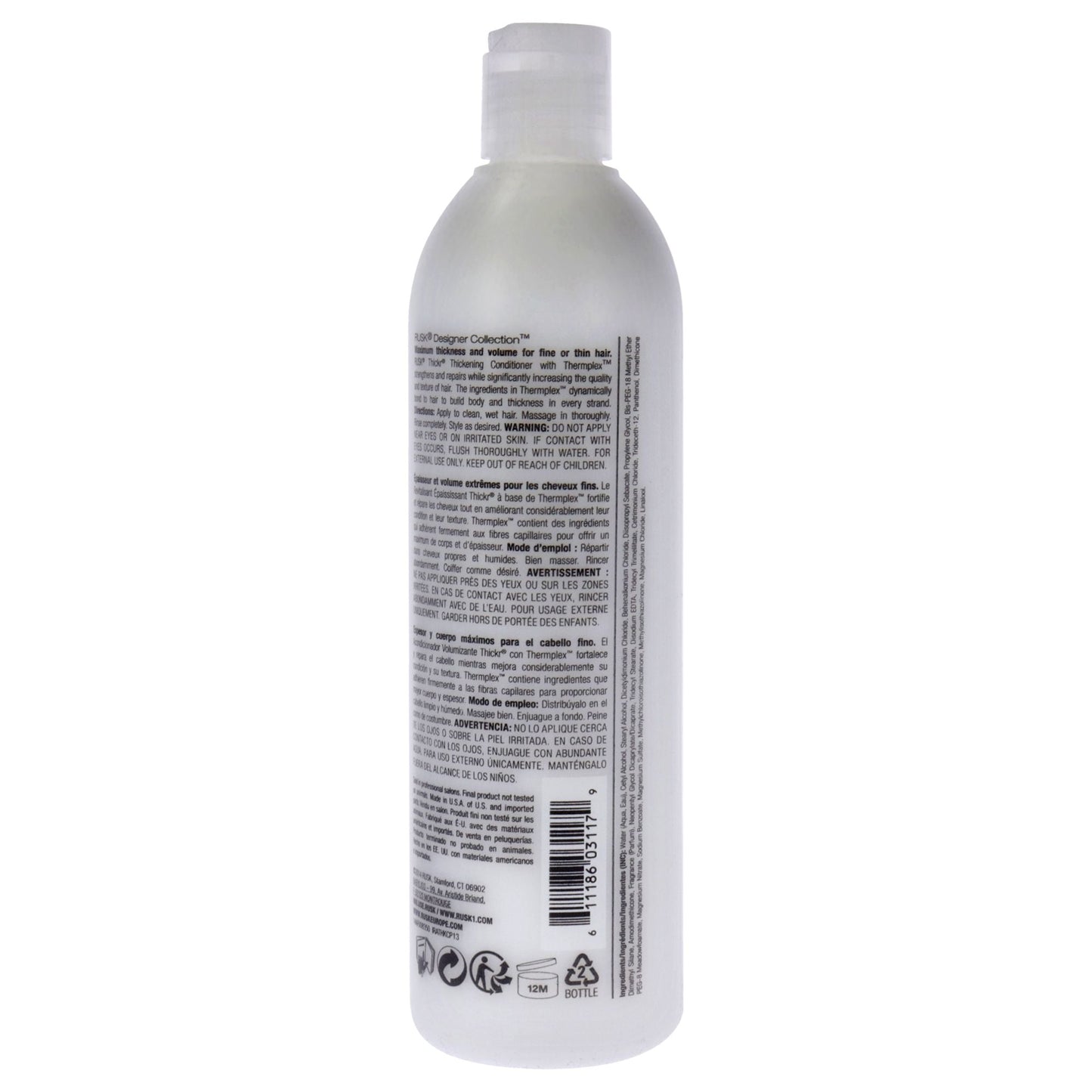 Thickr Thickening Conditioner by Rusk for Unisex - 13.5 oz Conditioner