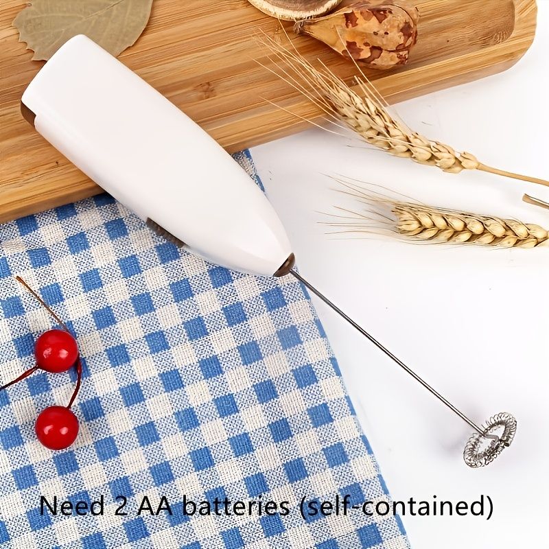 Mini Battery Operated Milk Frother Handheld; Mini Blender And Foam Maker For Coffee; Cappuccino; Latte; Matcha; Hot Chocolate; Portable Foam Maker Drink Blender With Stainless Steel Whisk