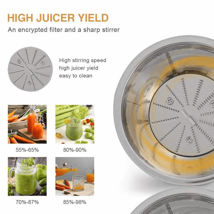 87043565 1100W household centrifugal juicer multi-function electric juicer 2.5L slag cup does not contain BPA fruit and vegetable juice, modern vertical mixing kitchen juicer, secondary mechanical