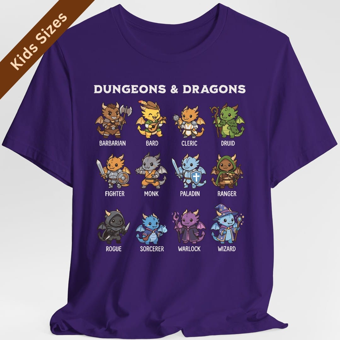 Dungeons & Dragons All Classes Kids T-Shirt