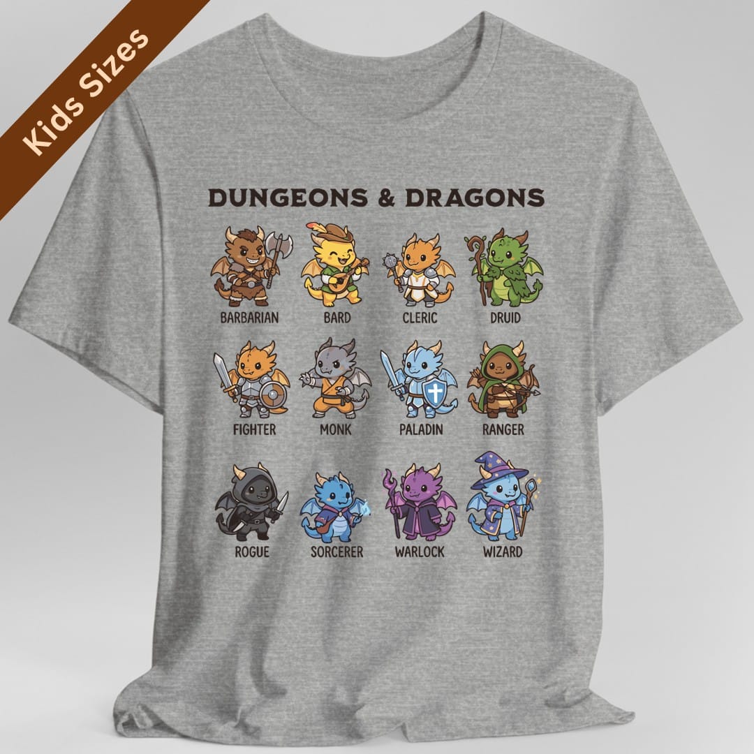 Dungeons & Dragons All Classes Kids T-Shirt