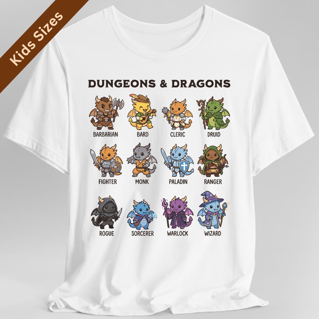 Dungeons & Dragons All Classes Kids T-Shirt