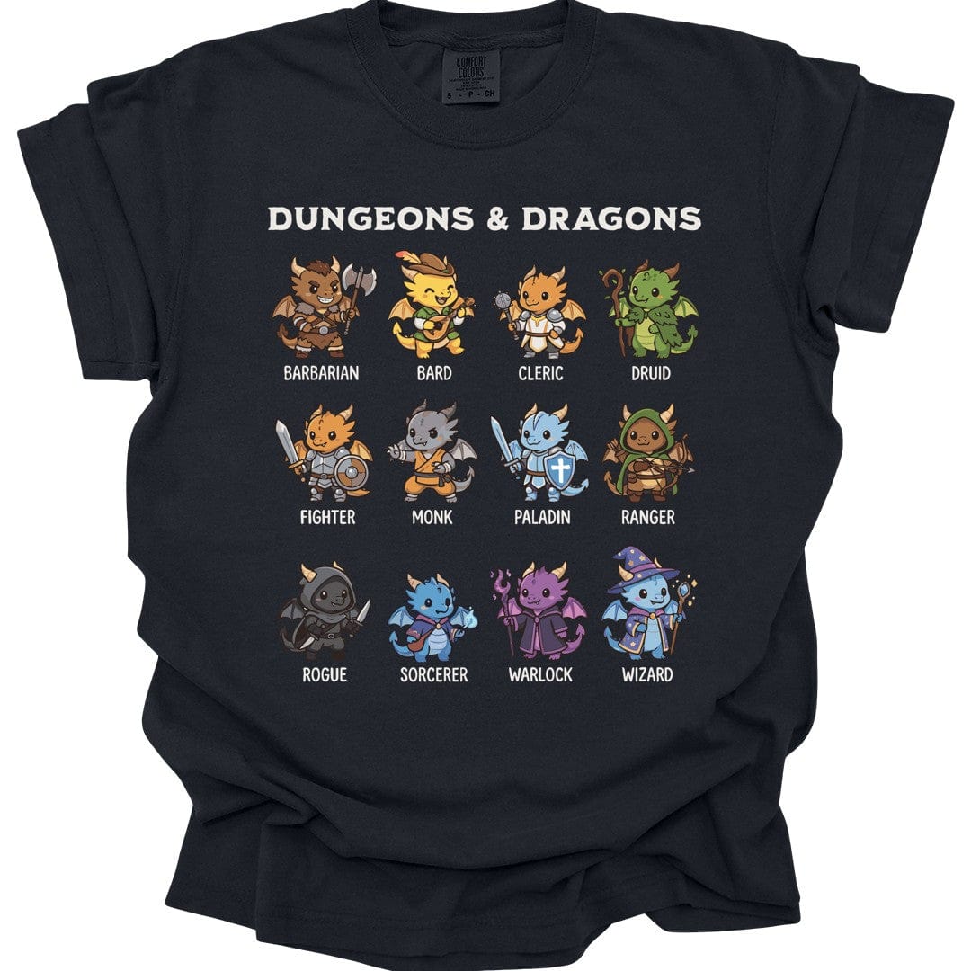 Dungeons & Dragons All Classes T-shirt - Comfort Colors