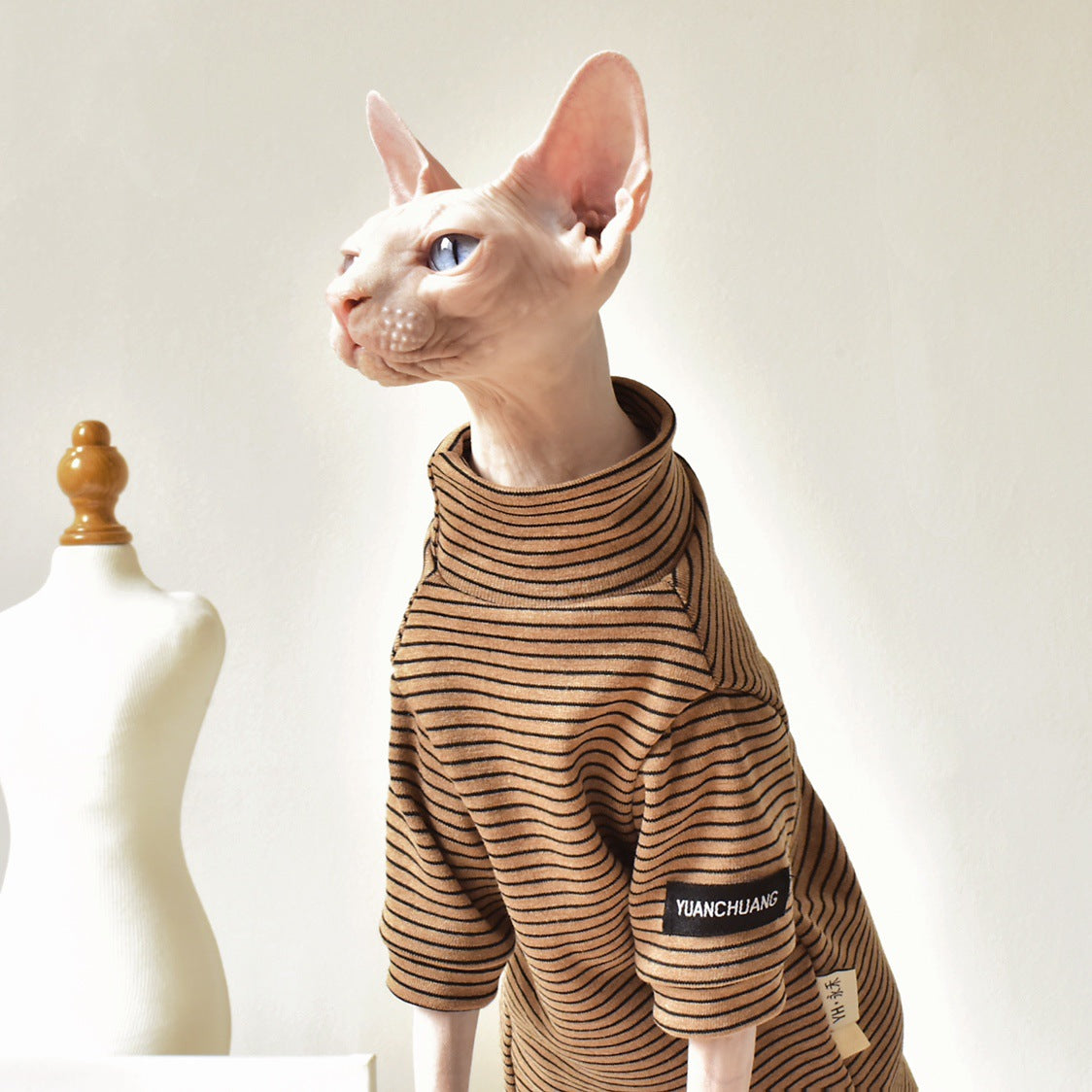 Vintage Knit Striped Inner Layer for Winter Warmth