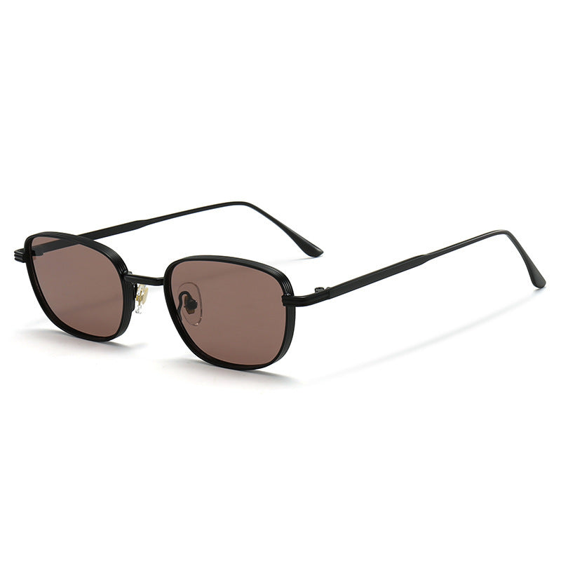 Metal Small Square Box Retro UV Protection Sun Glasses