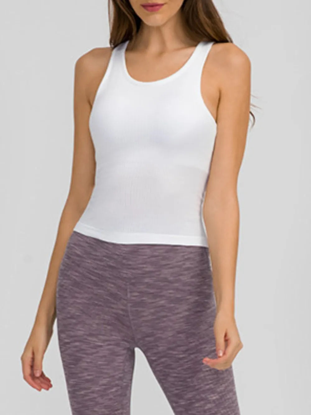 Camiseta sin mangas deportiva Millennia con espalda de nadador y cuello redondo