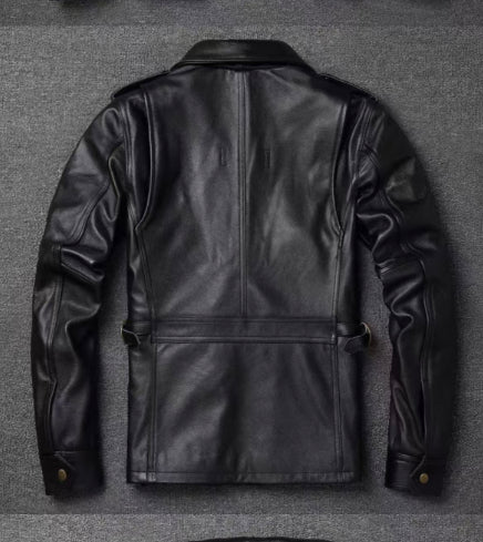 Autumn And Winter Workwear Leather Jacket For Men