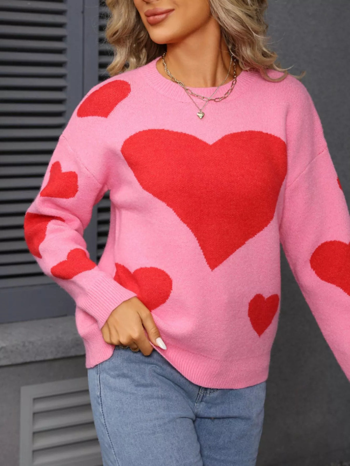 Valentine's Day Heart Crew Neck Sweater