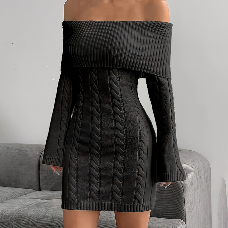 Vestido ajustado sin hombros para mujer