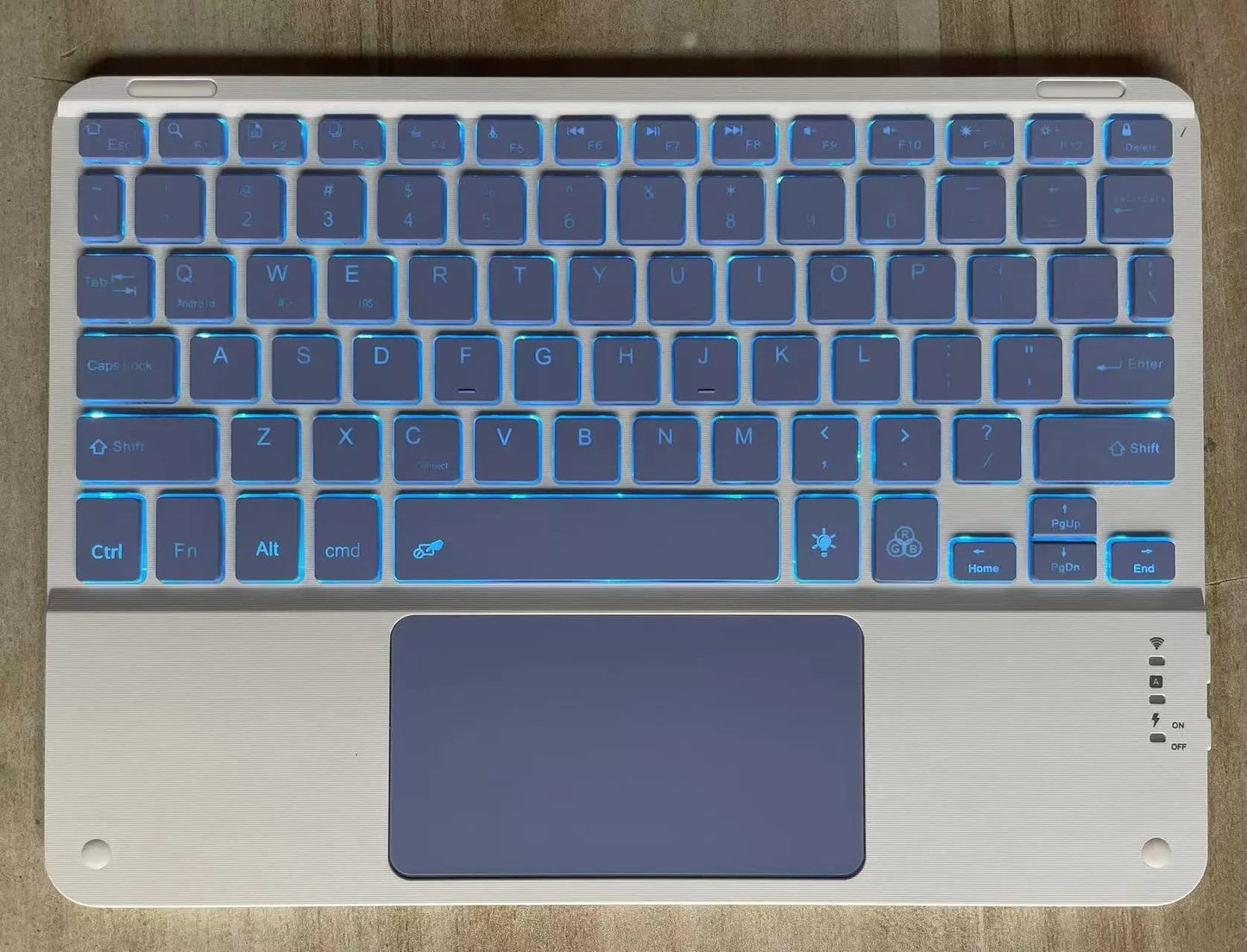 Bluetooth Keyboard With Touch For Mobile Phone Tablet Wireless Rechargeable