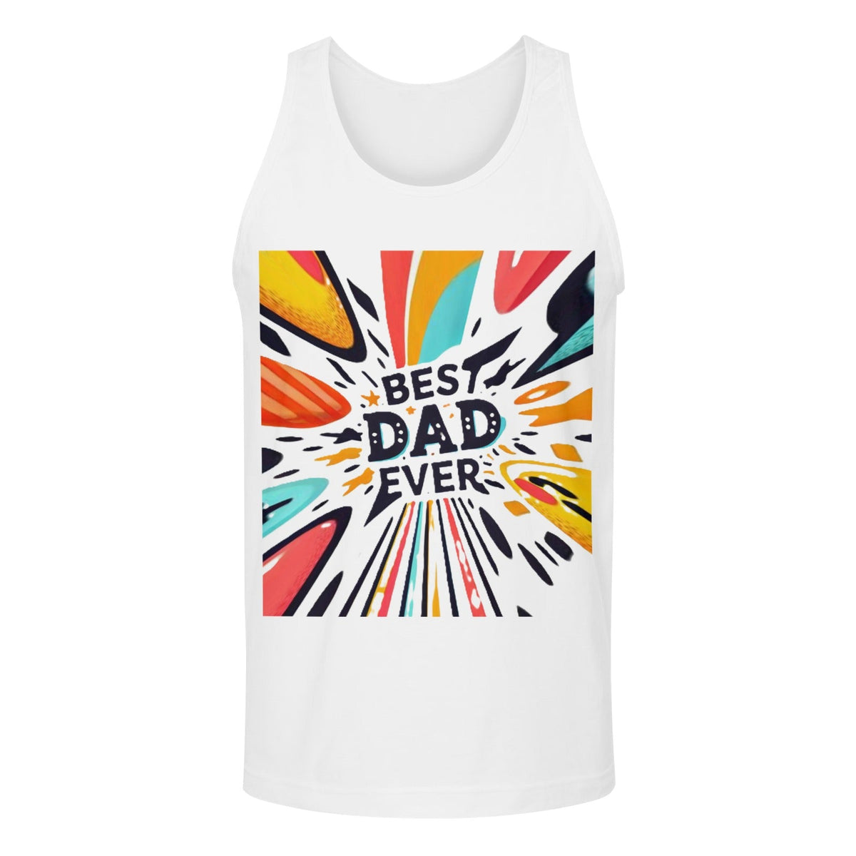 Best Dad Ever Men's Graphic Tank Top (Made in USA)