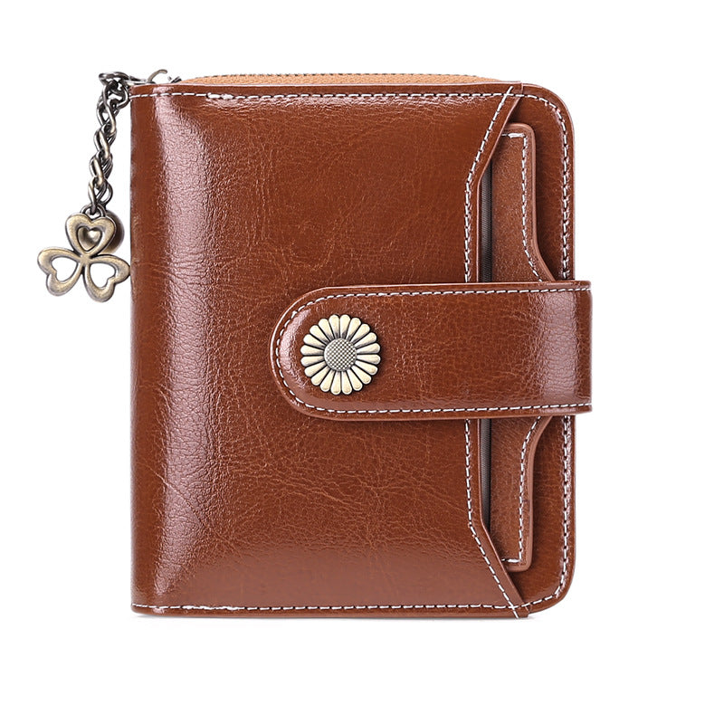 Oil Wax Genuine Leather Wallet