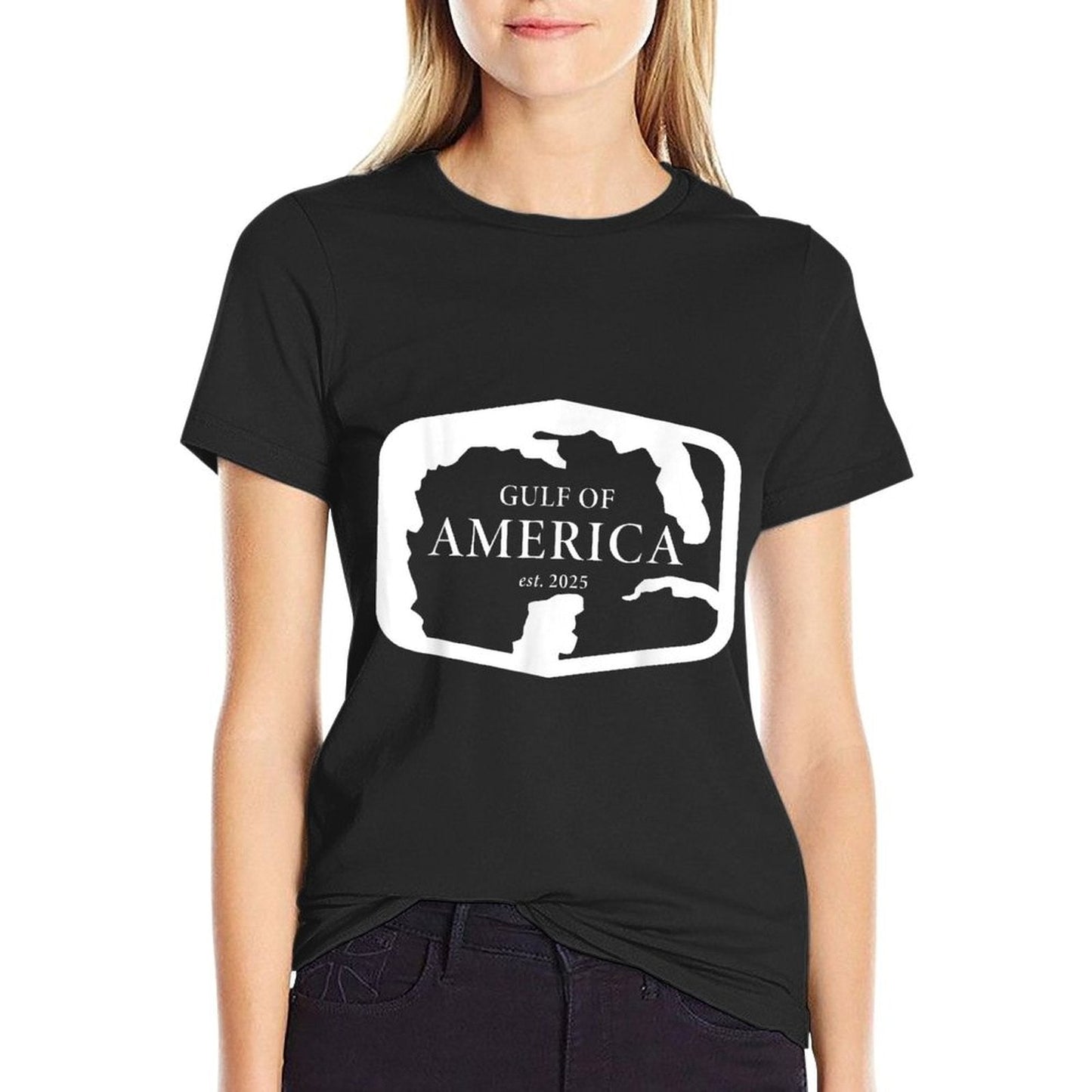 Gulf of 'Merica USA America Funny USA Flag Easy-care T-Shirt