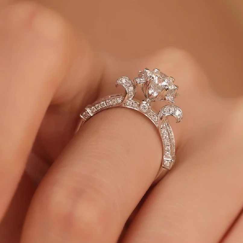S925 Sterling Silver Moissanite Ring