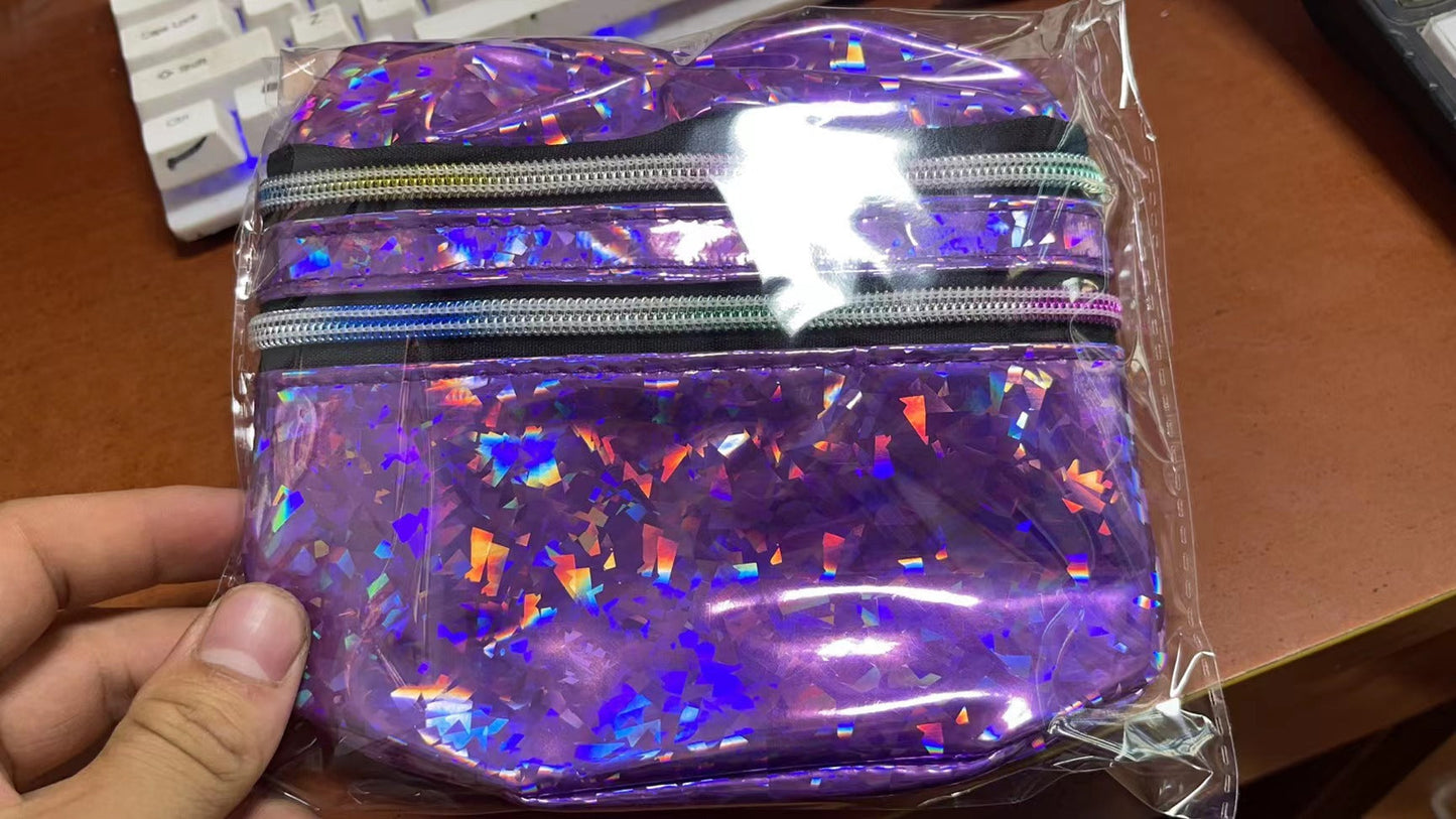 Riñonera holográfica con doble bolsillo Consulta la tabla de tallas en "más detalles"