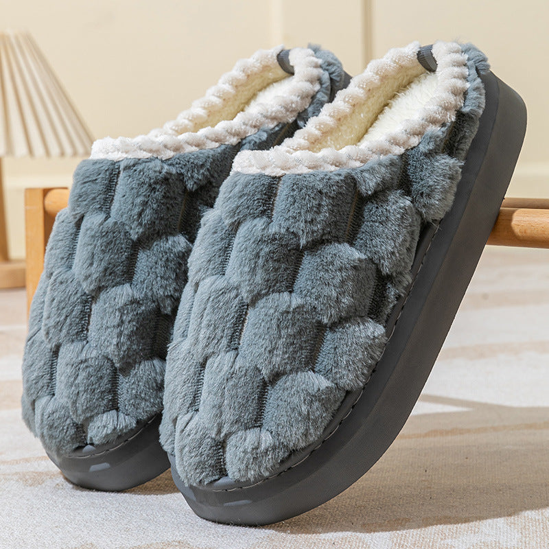 Women's Indoor Non-slip Thick Bottom And Warm Keeping Cotton Slippers