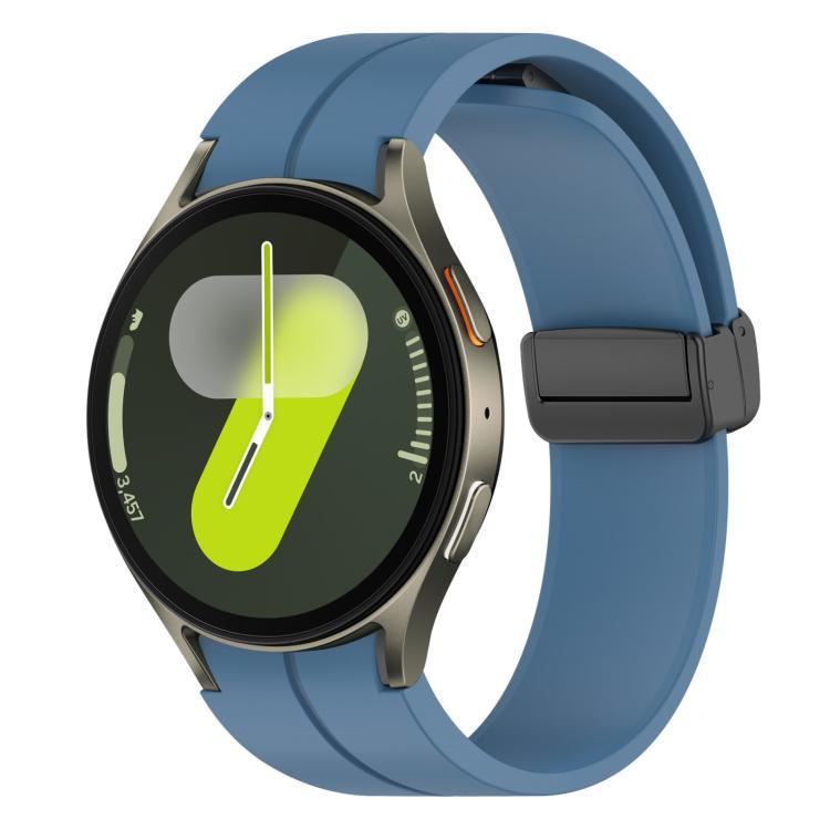 Folding Magnetic Black-clasp Silicone Watch Strap