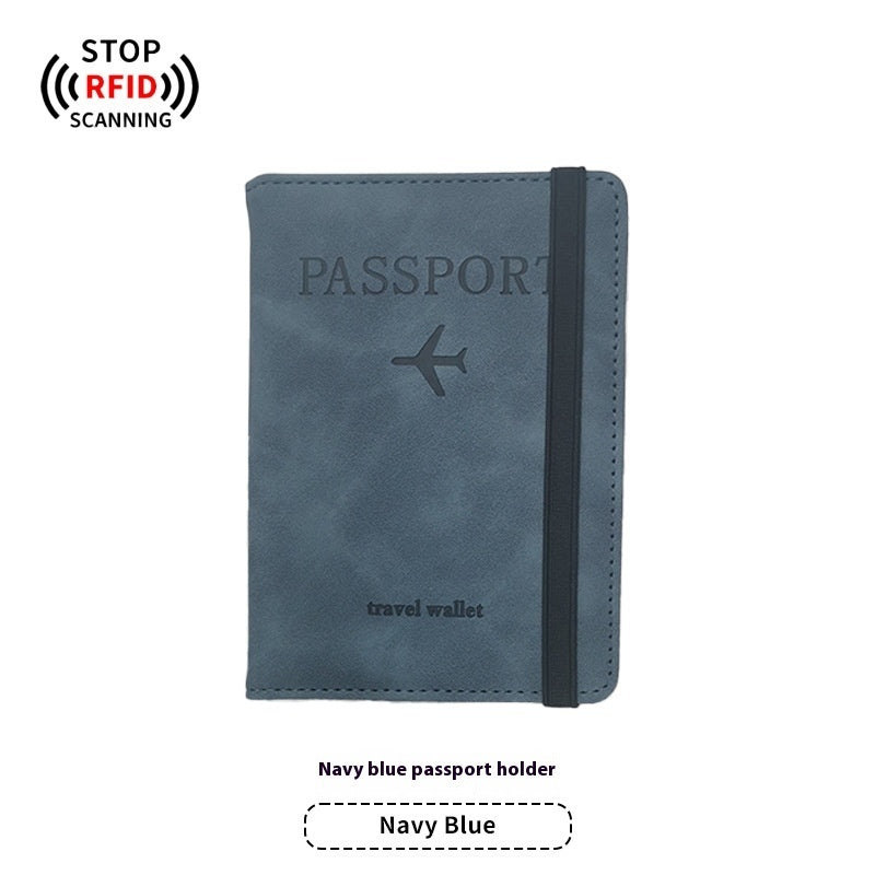PU Leather Anti-magnetic Passport Holder Luggage Tag Suit