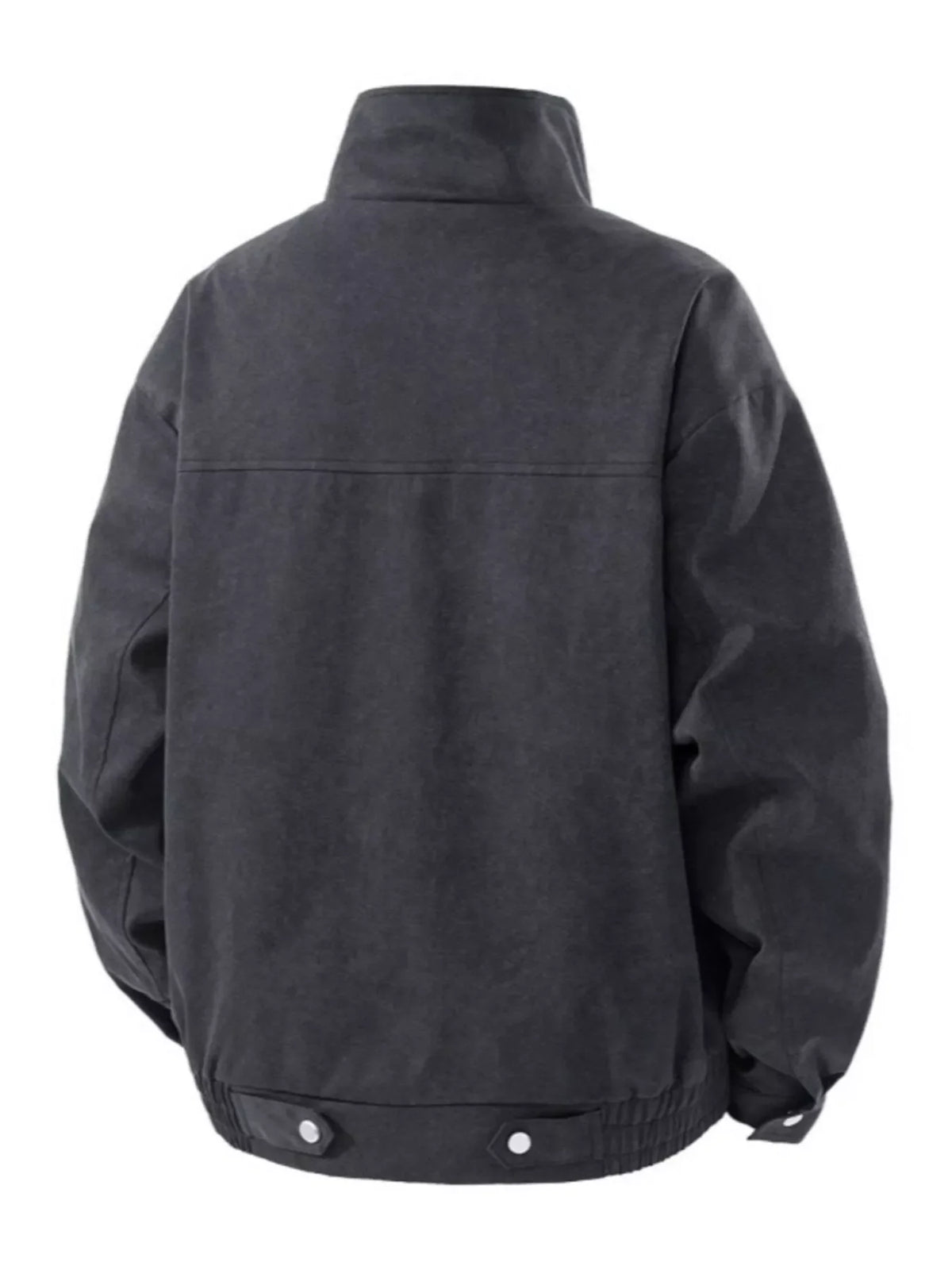 Men's Plus Size Casual Stand Collar Zipper Jacket