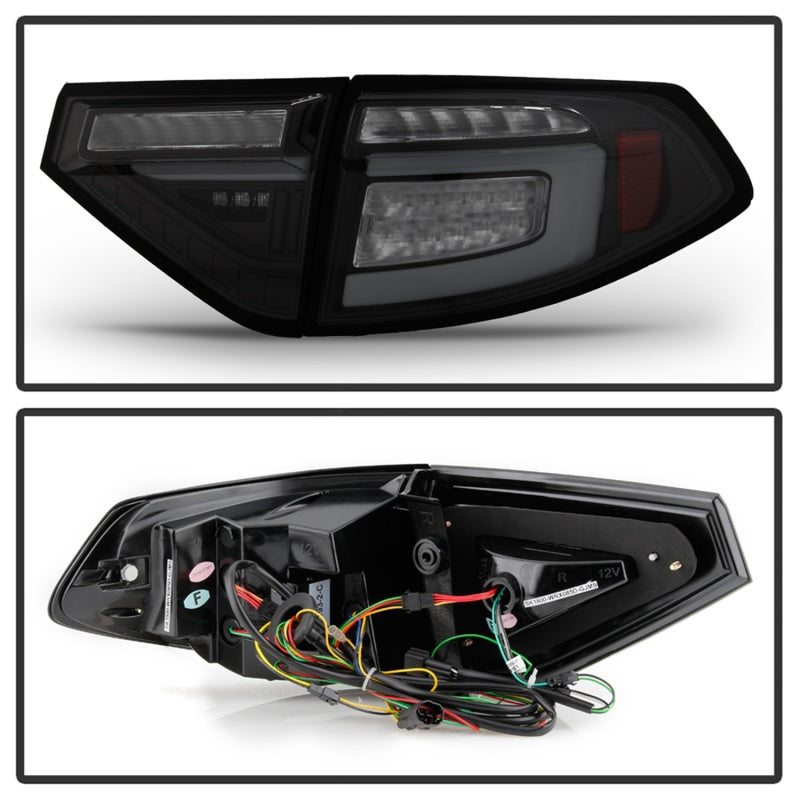 Spyder 08-14 Subaru Impreza WRX Hatchback Luces traseras LED Señal secuencial Humo negro ALT-YD-SI085D-SEQ-BSM