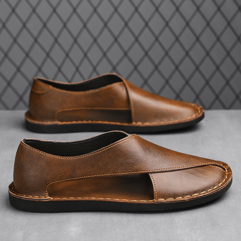 Men's Genuine Leather Breathable Beach Sandals