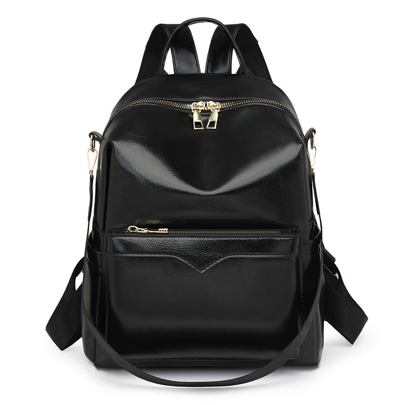 Women's Elegant Solid-Color Commuter Backpack