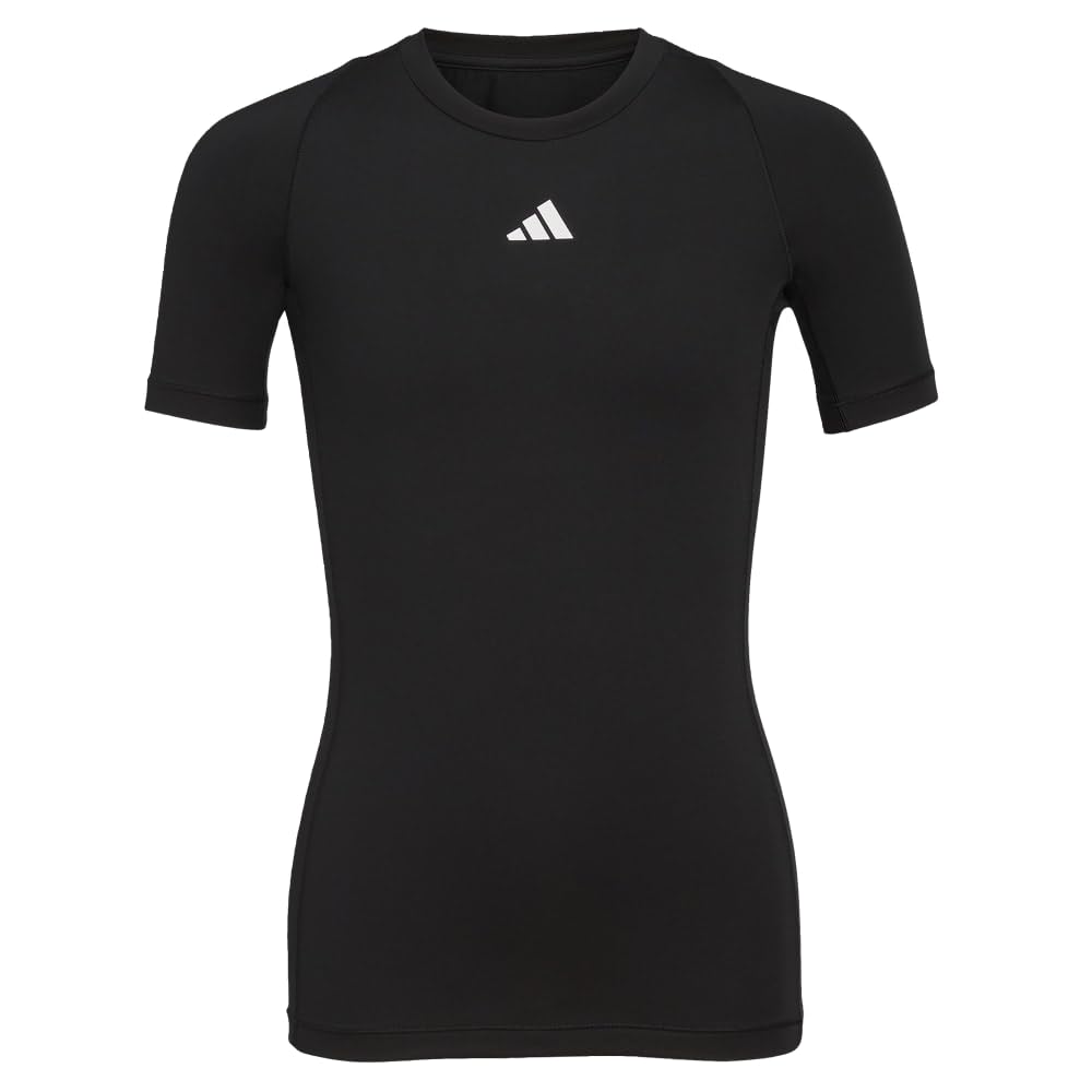 adidas Boys Moisture Wicking Techfit Compression Shirt Short Sleeve
