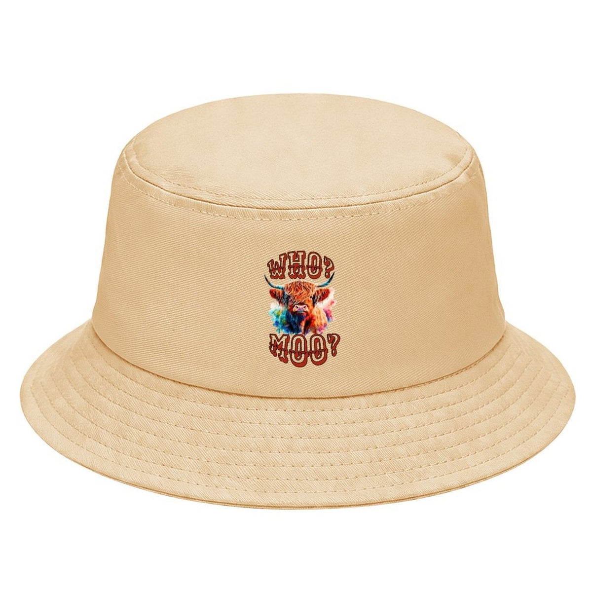 Who? Moo? Highland Cow Design Kid's Bucket Hat | Ships from USA
