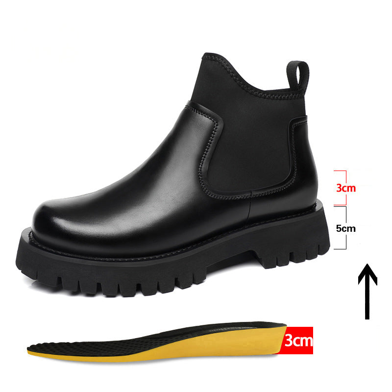 Men With Fashionable Personality And Elevated Martin Boots