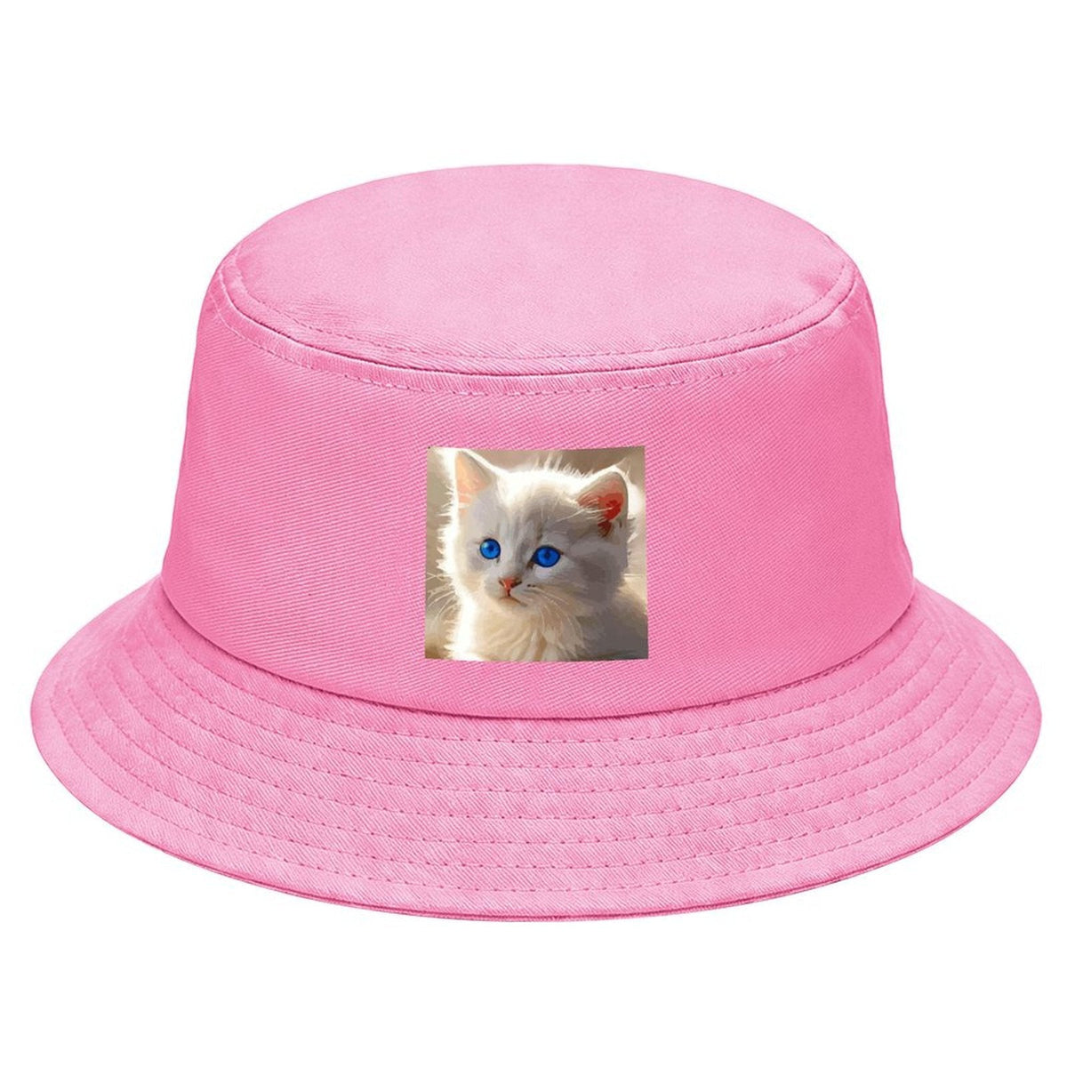 Cute White Kitten Design Kid’s Bucket Hat | Ships from USA