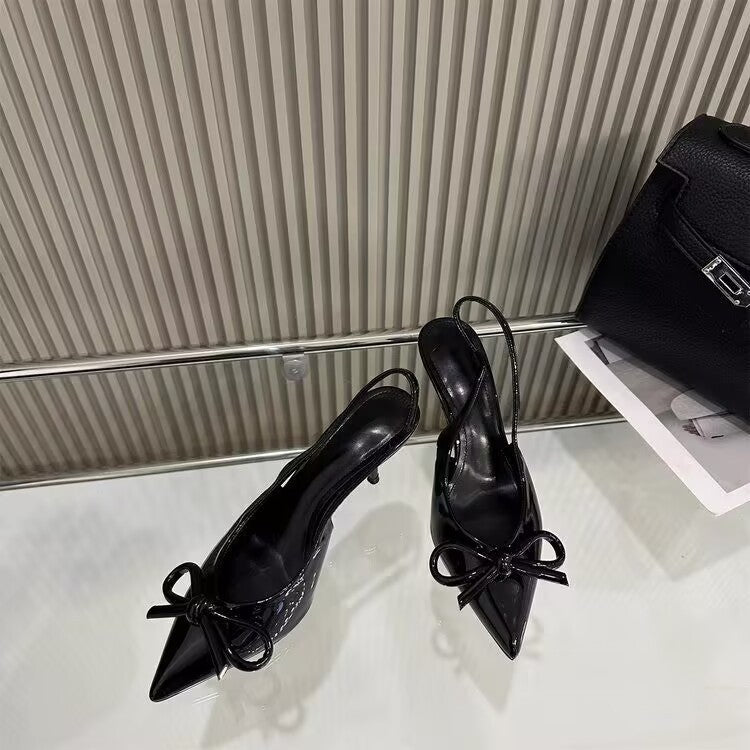 Women's Bowknot Slingback Heels