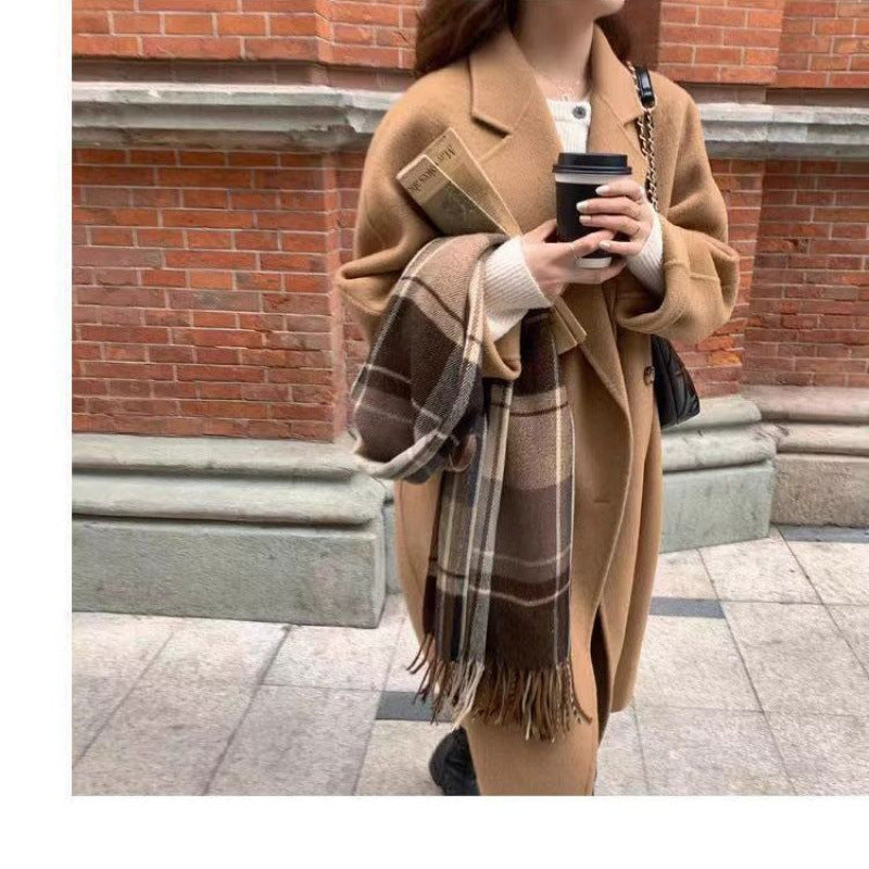 Womens Stylish Mid-length Slimming Wool Coat