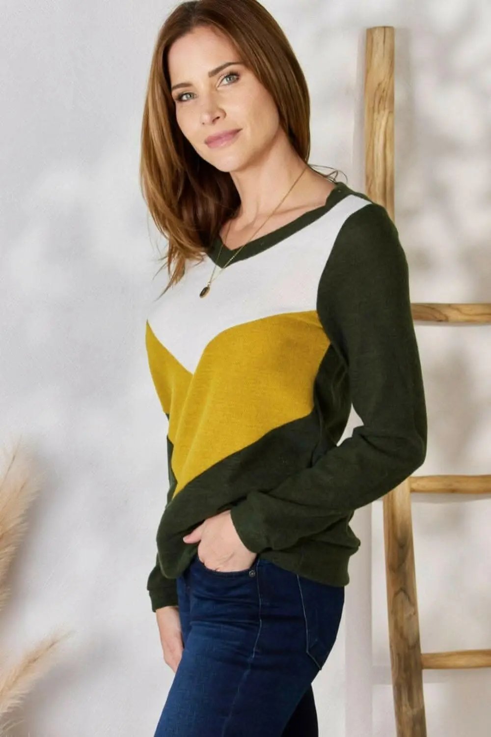 Blouses Trendsi Hailey & Co Plus Size Colorblock Blouse