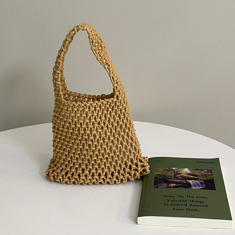 Handwoven Fashion Versatile Mesh Beach Bag Travel Bag