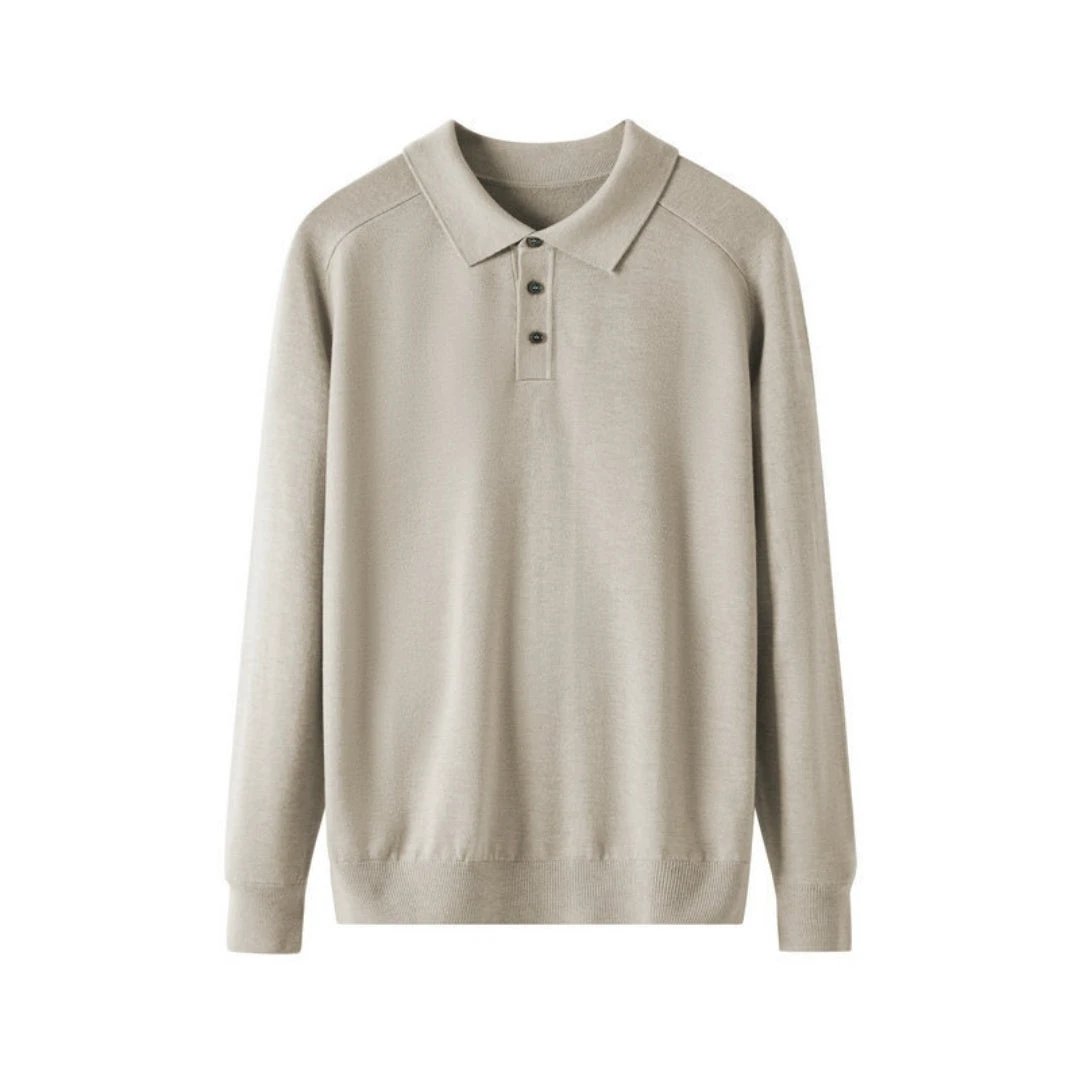 Men's Lapel Long Sleeve Sweater