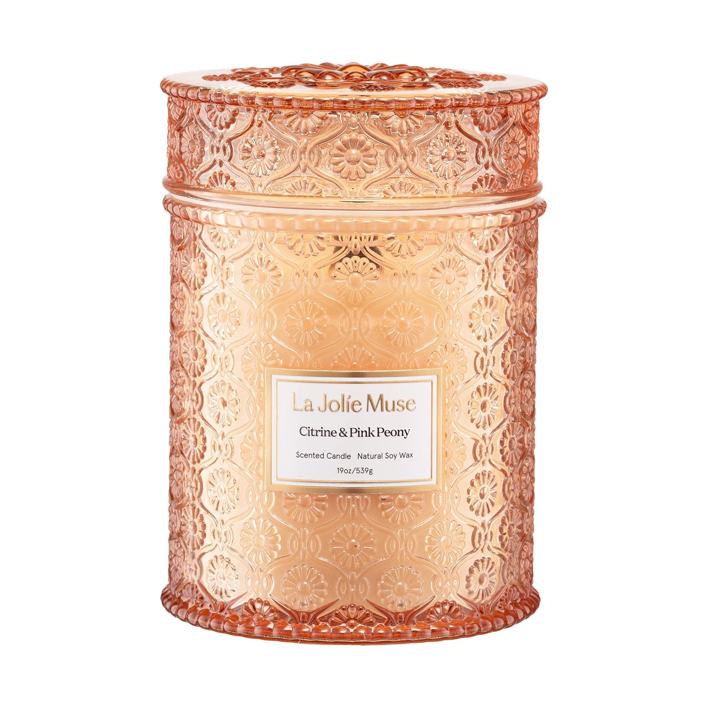 Maelyn - Citrine & Pink Peony 19oz Candle