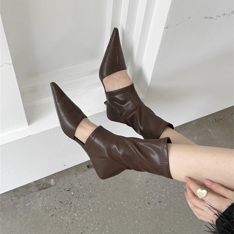 Women's French-style Pointed-toe Stiletto Boots