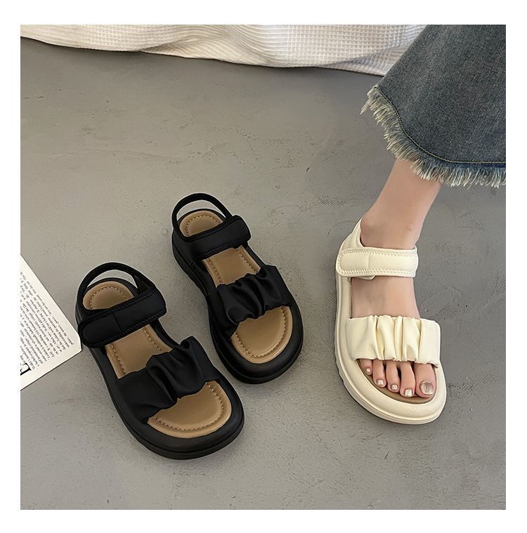 Women's Ruched Platform Sandals