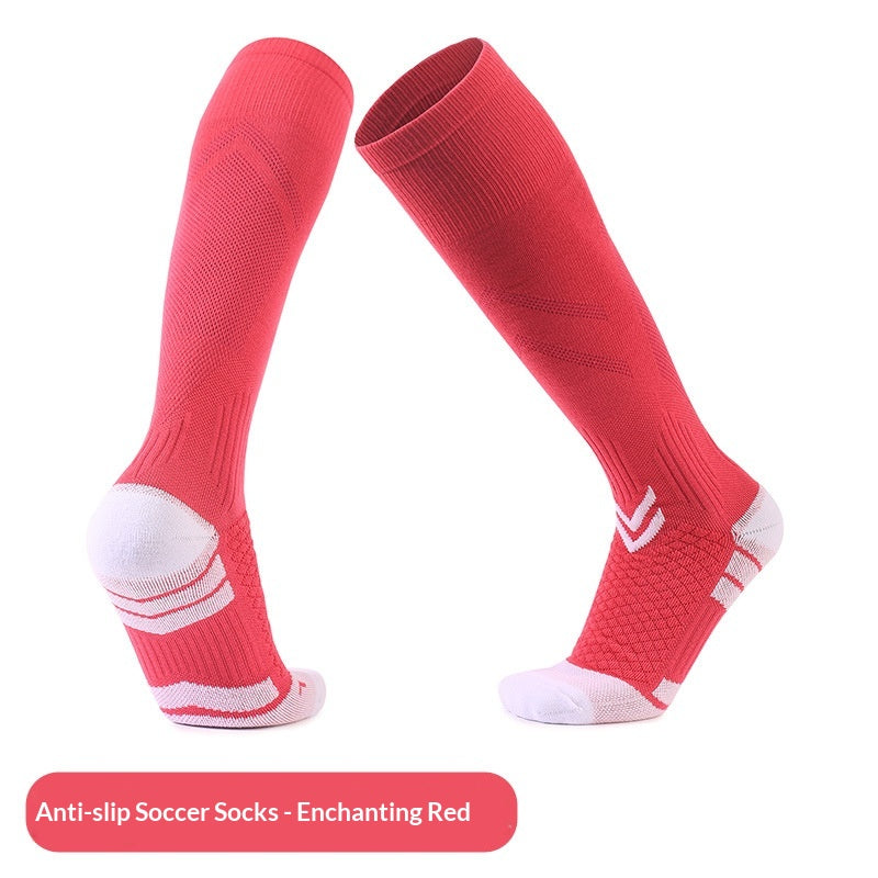 Cross-border Long-tube Sports Socks Thickened Non-slip Towel Bottom Mens Football Training Socks Sweat-absorbent Breathable Professional Football Socks