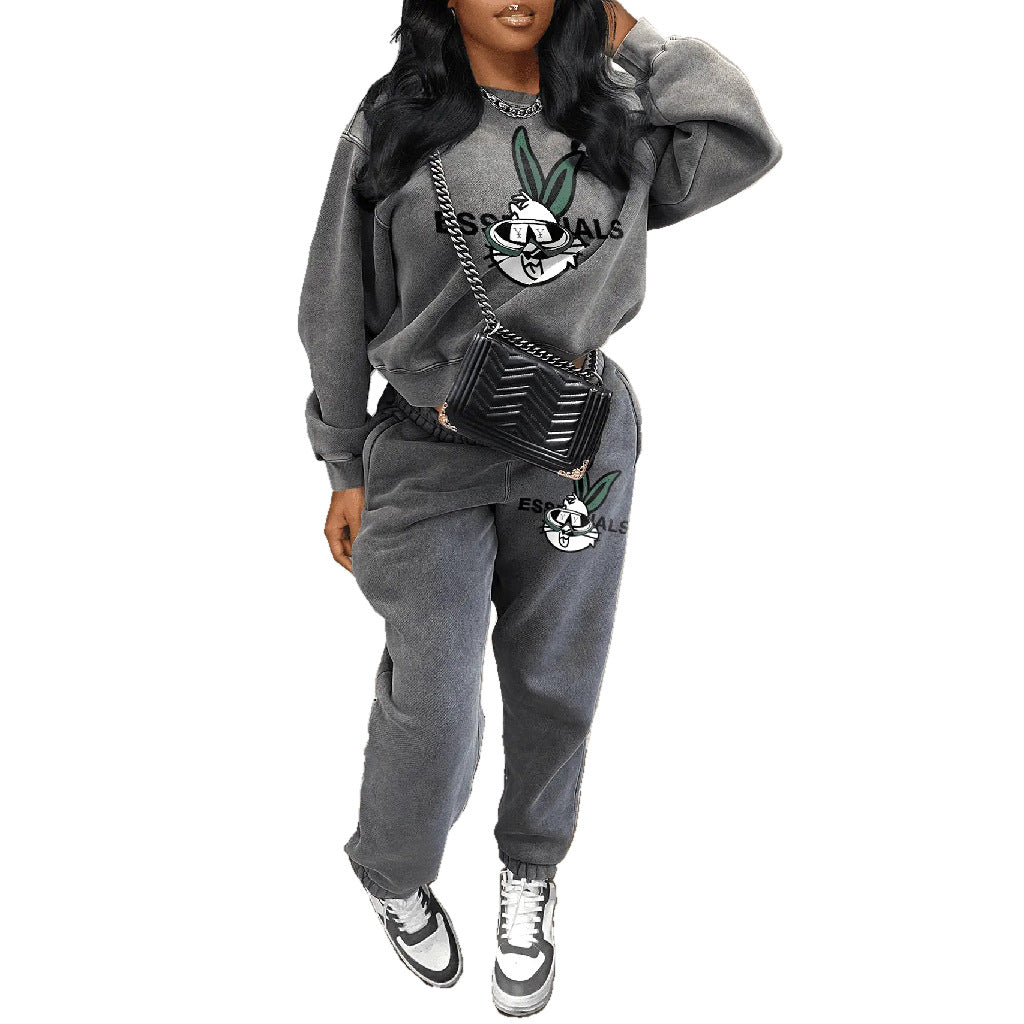 Printed Hoodie Two-piece Set See size chart under “more details”