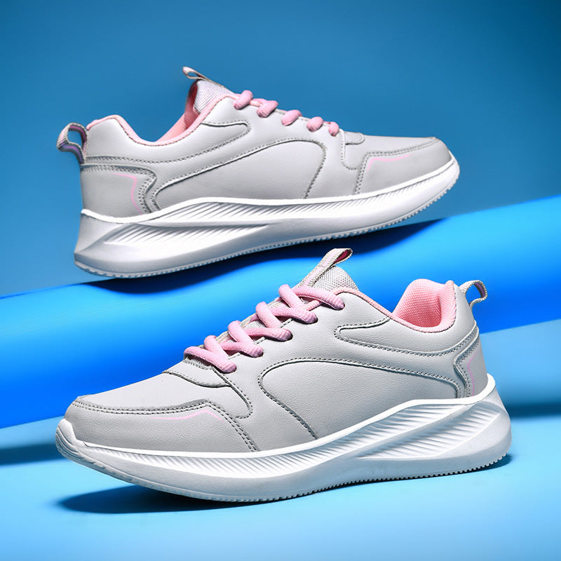 Zapatillas de cuero impermeables para mujer
