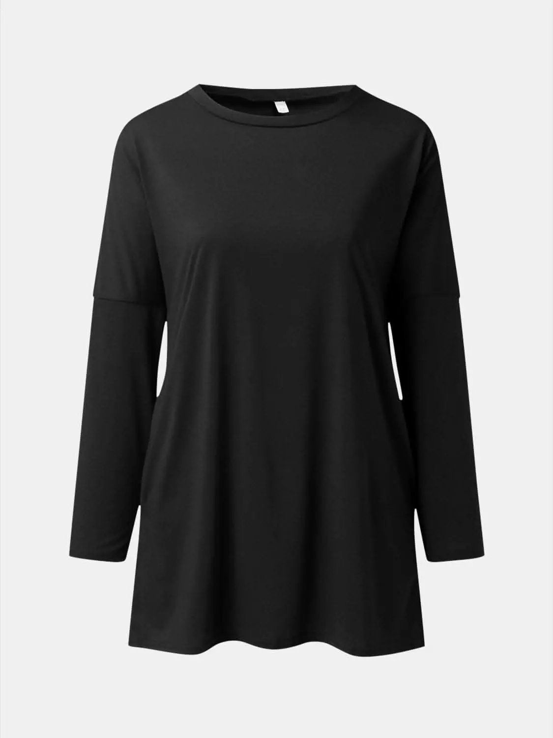 T-Shirts Trendsi Pocketed long sleeve tee - chic style