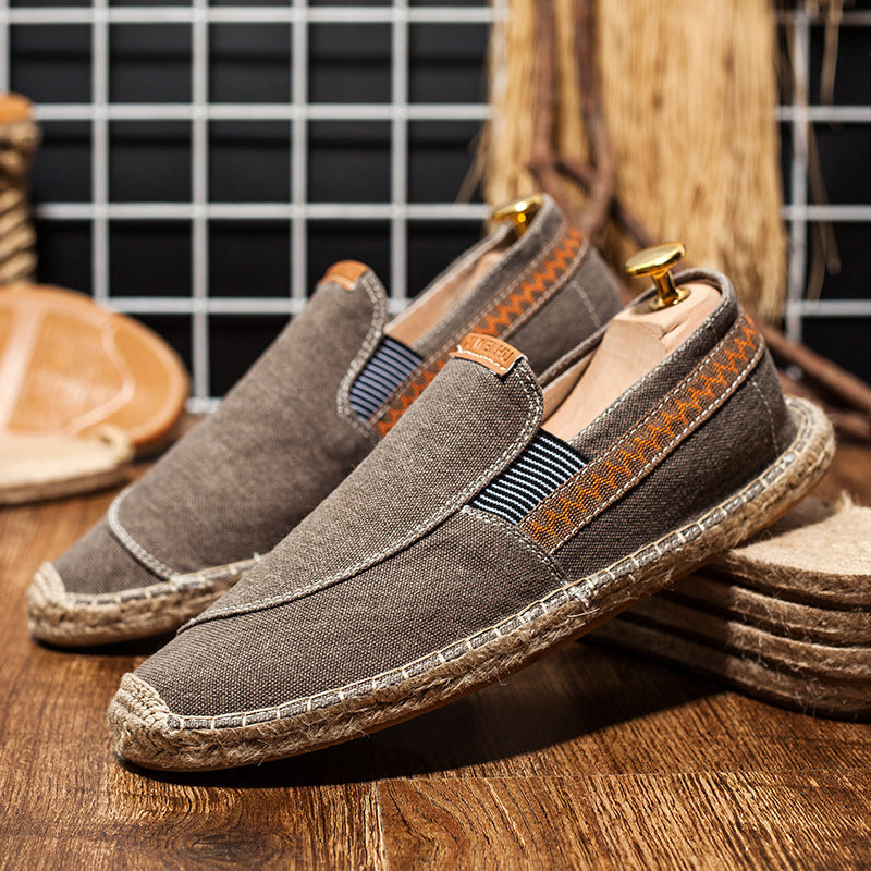 Casual Handmade Linen Canvas Flats