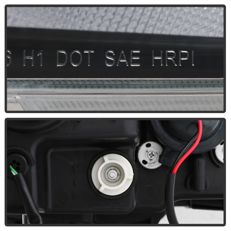 Spyder 16-18 Honda Civic 4 puertas con luces de giro secuenciales LED Proyector de faros - Negro - PRO-YD-HC16-SEQ-BK