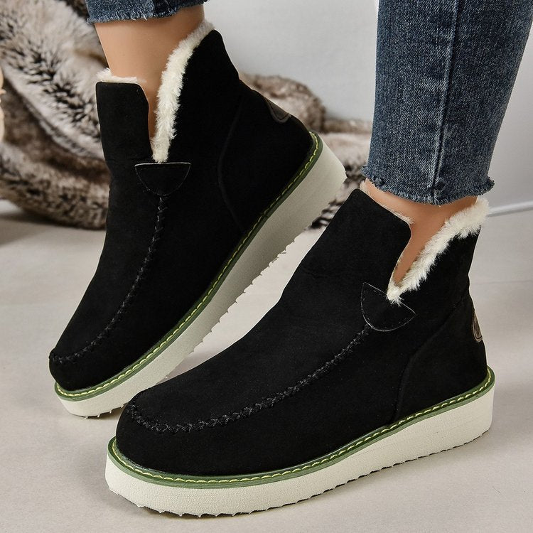 Women's Warm Slip-On Ankle Boots