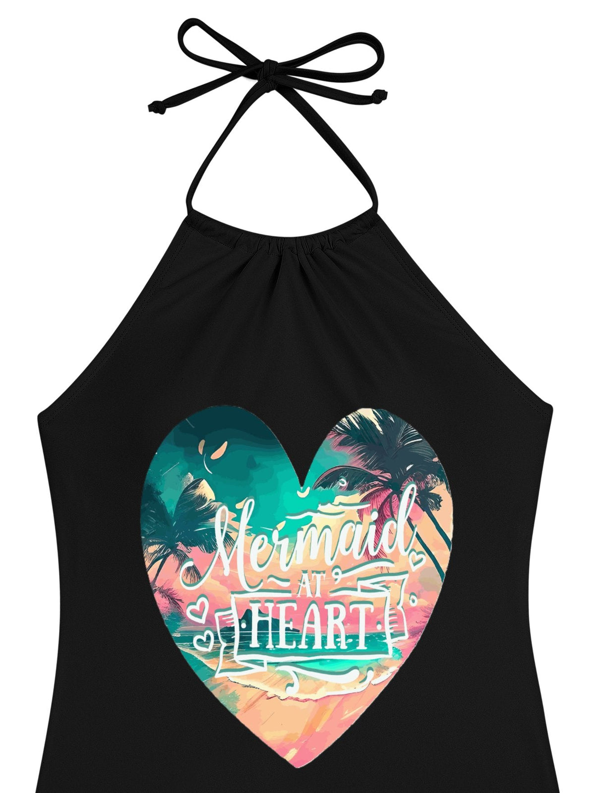 Mermaid at Heart Tankini Swimsuit with Shorts for Women (Front Printing)