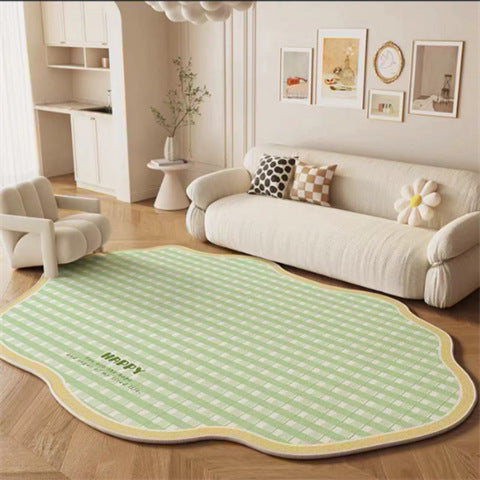 Bedside Rug Mat Home Use Cream Style Floor Mat